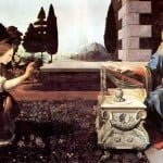La Anunciacion Leonardo Da vinci renacimiento