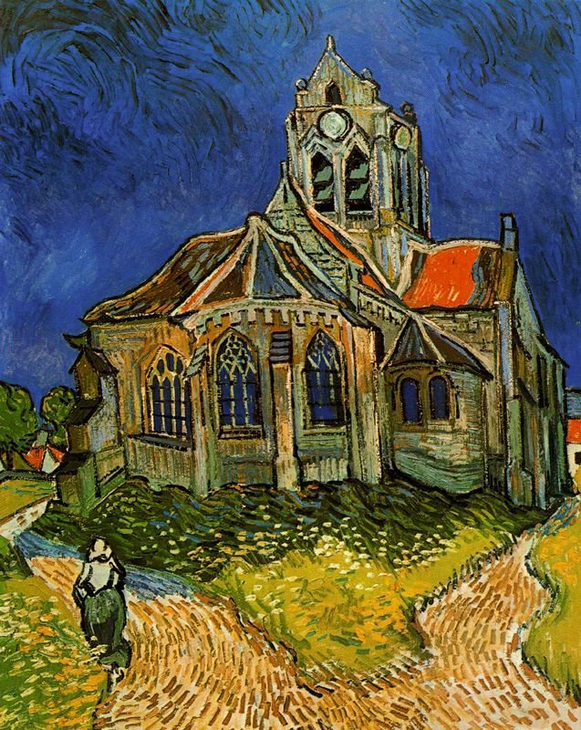 La iglesia de Auvers Van Gogh 1889