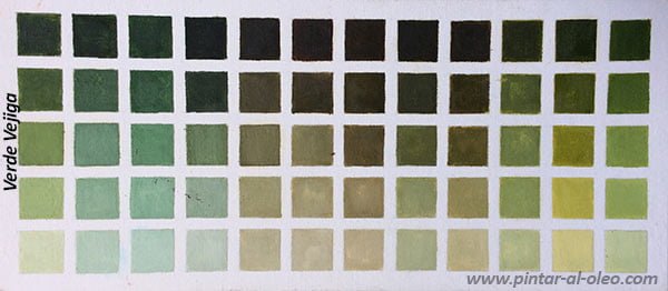Curso de pintura: carta-color-verde-vejiga